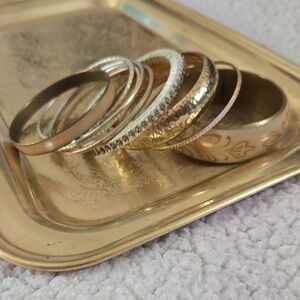 Elegant Gold and Silver Bangle Set